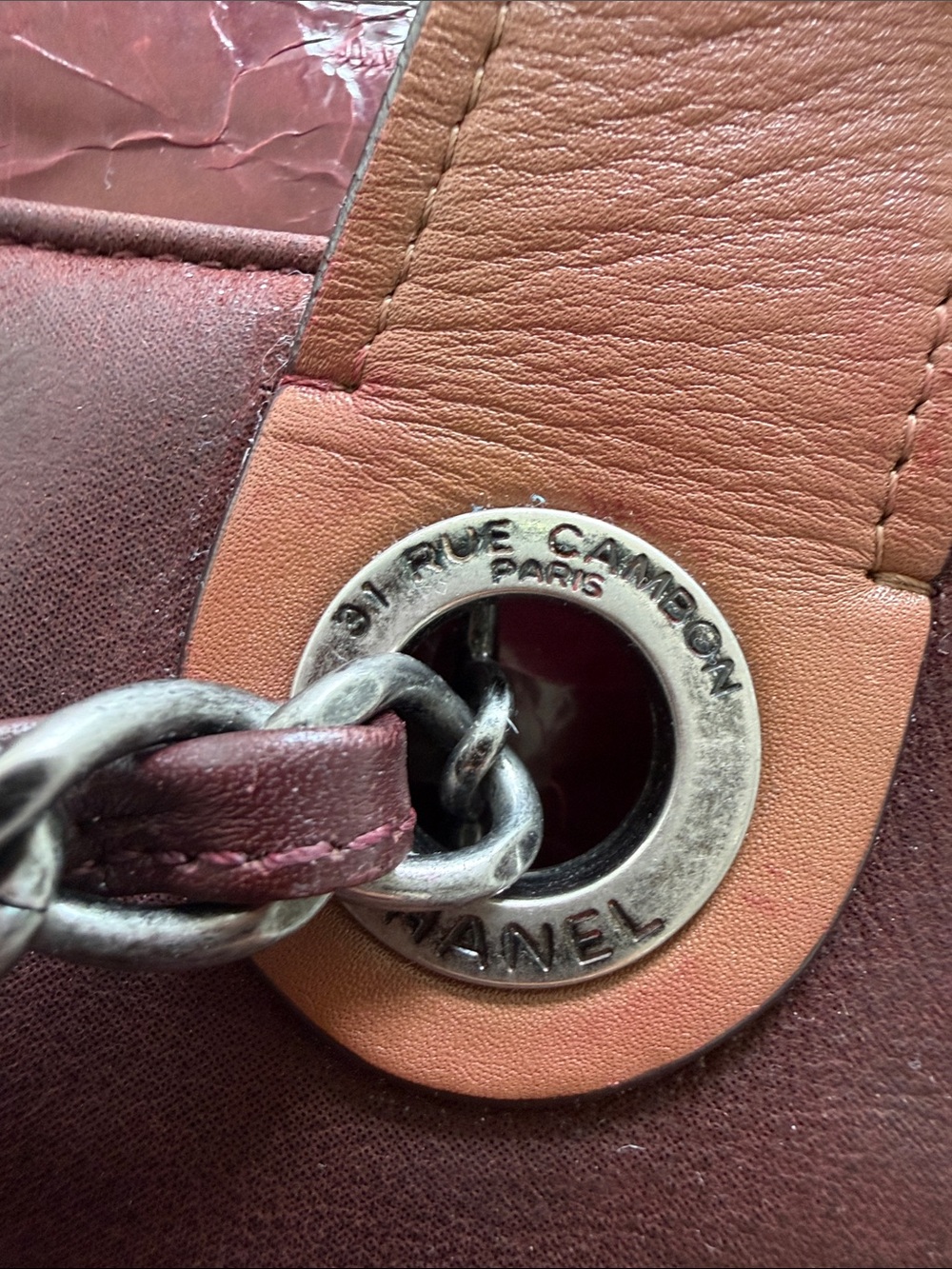 CHANEL Brown soft and crumbled calfskin portobello bag. Very good - Picture 12 of 16